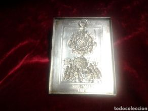 Antigüedades: Placa antigua en relieve del centenario de las Sagradas Formas